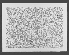 "Every Which Way", 2026, ink on Stonehenge paper, 9 x 12"