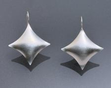 Martha Ferguson, "Four Points Earrings" (Smooth/Large), sterling silver, 1 1/2 x 1 1/8"