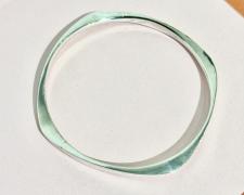 Heidi Gerstacker, "Alan Bracelet" (silver), 2025, hand-forged sterling silver, 7 1/2" external diameter / 7" interior