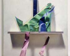 Yrjo Edelmann, "Green Triangle", 1994, oil on canvas, 23 1/2 x 23"
