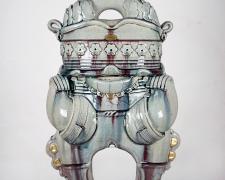 "Guardian 17", 2025, ceramics, 26 x 13 x 8"