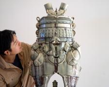 "Guardian 7", 2025, ceramics, 48 x 17"