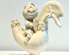 "Voyager (II)", 2025, ceramics, 13 x 13"