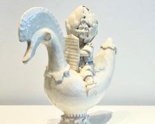 "Voyager (III)", 2025, ceramics, 13 x 13"