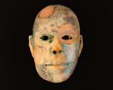 "Head Study #10", 2024, fired ceramic and glaze, 6 x 5 x 4"