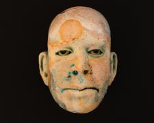 "Head Study #8", 2024, fired ceramic and glaze, 6 x 5 x 4"