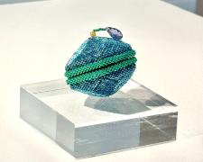 Heather Logan, "Bauble", beadwork, 1 1/2 x 2"