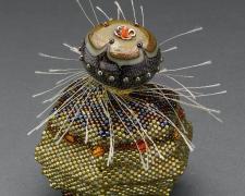 Heather Logan, "Call Bell", beadwork, 2 3/4 x 2 1/2 x 2 1/2"