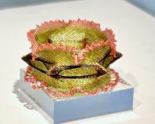 Heather Logan, "Delicate Web", beadwork, 2 x 3 1/4"