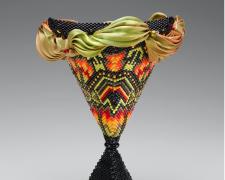 Heather Logan, "Gatsby's Goblet", beadwork, 4 3/4 x 2 1/2 x 2 1/2"