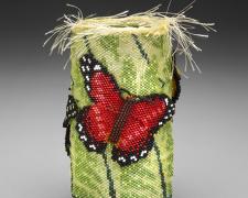 Heather Logan, "In the Weeds", beadwork, 4 1/4 x 2 3/4"