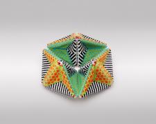 Heather Logan, "Kaleidoscycle 11", beadwork, 1 1/2 x 3 1/2 x 3 1/2"
