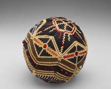 Heather Logan, "Peyote Ball #2", beadwork, 3" diameter