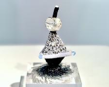 Heather Logan, "Rolled Edges", beadwork, 4 x 2 1/4"