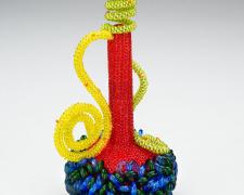 Heather Logan, "Sassy", beadwork, 7 1/2 x 3 3/4 x 3 3/4"