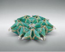 Heather Logan, "Star Sparkle", beadwork, 1 x 3 3/4 x 3 3/4"
