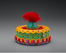 Heather Logan, "Trader Joe's Celebration", beadwork, 3 1/4 x 4 1/4 x 4 1/4" (view 1)