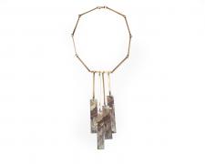 René Lee Henry, "Ghosts Series #2", 2023, steel, brass, photo transfer, 14 1/2" long
