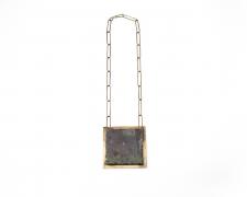 René Lee Henry, "Ghosts Series #4", 2023, steel, brass, photo transfer, mortar, 10" long
