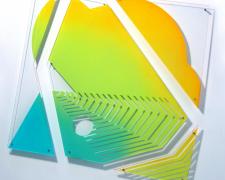 Home, 2016, spray enamel on plexiglas, 28 x 28"