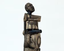 hope, 2019, fired clay, brown wash, 30 3/4 x 7 x 8 1/2"