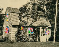"House Study #11", 2024, mixed media, i.s. 4 1/4 x 6 1/2" / f.s. 9 x 12 x 1/2"