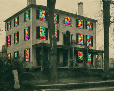 "House Study #3", 2024, mixed media, i.s. 4 1/4 x 6 1/2" / f.s. 11 x 14 x 1/2"