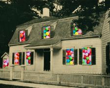 "House Study #7", 2024, mixed media, i.s. 4 1/4 x 6 1/2" / f.s. 11 x 14 x 1/2"