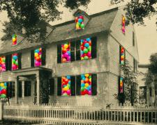 "House Study #8", 2024, mixed media, i.s. 4 1/4 x 6 1/2" / f.s. 11 x 14 x 1/2"