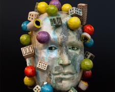 "Hunk", 2024, fired ceramic and glaze, 15 1/2 x 12 x 13 1/4"