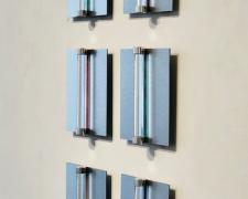 Chromolight 10MCH-6, 2018, spray enamel on acrylic rods over aluminum, group: 39 x 19" / individual: 10 x 8"