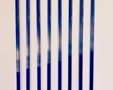 Chromolight 36BW8, 2018, spray enamel on acrylic rods, 37 x 22 1/2"