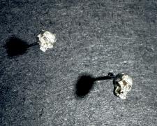 Victor Beckmann, "Skulls 4 Ants (Pair 1)", 2025, sterling silver, 1/8 x 1/8 x 1/8"
