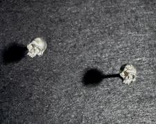 Victor Beckmann, "Skulls 4 Ants (Pair 3)", 2025, sterling silver, 1/8 x 1/8 x 1/8"