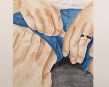 "Idle Worship", 2026, watercolor on paper, 11 x 7"