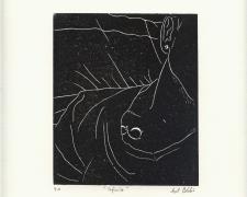 "Infinite", 2018, hand printed linocut on paper, s.s. 9 x 9" / f.s. 10 x 10", ed. of 10