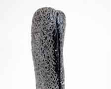 Jorge Elizondo, "Marble Cocoon", 2019, black marble, 20 1/2 x 7 x 6"