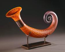 Horn #2, 2017, blown, 11 1/2 x 19 x 5 1/4"