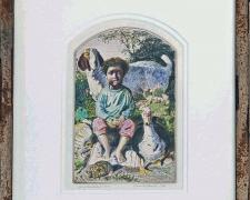 "Young Arcadian", 1988, etching with unique hand coloring, i.s. 8 3/4 x 6" / f.s. 17 1/4 x 14 3/8", H.C. edition, (Secondary Market)