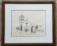 Katie Oliver, "St. Anne's Church Houston", circa 1970s, ink print, i.s. 8 3/4 x 11 1/2" / f.s. 15 1/4 x 18", ed. 8/100