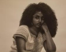 Portrait of an Eritrean Woman, 2017, charcoal, s.s. 50 x 38"