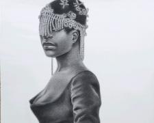 Amendment, 2020, charcoal on paper, 37 1/4 x 24 1/2"
