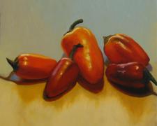 Little Peppers, 2016, oil on board, 12 x 12"