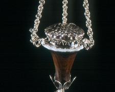 "Lure Object Series, Sensor" (detail), 2003, sterling silver, ebony, acrylic, 15 x 3 x 3"
