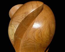 Tsunami, 2002, red oak, 24 x 13 x 13 1/2"