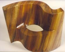 Side Waves, 1986, Japanese camphor, 10 x 13 1/2 x 7"