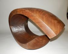 Wave, 1998, Texas walnut, 13 3/4 x 20 x 12"