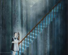 Maid's Dreams, 2015, gouache on paper, 28 x 20"