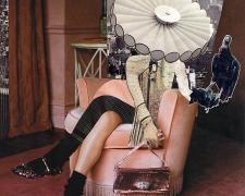 "Manhattan Falconer", 2020, archival pigment print on panel (from a handmade collage, 47 x 41"