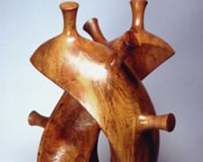 Masaru Takiguchi, "Memory of Horn", 2004, Texas pecan, 27 1/2 x 17 x 11 1/2"